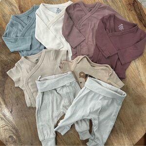8pc organic cotton Newborn H&M neutrals basics bundle